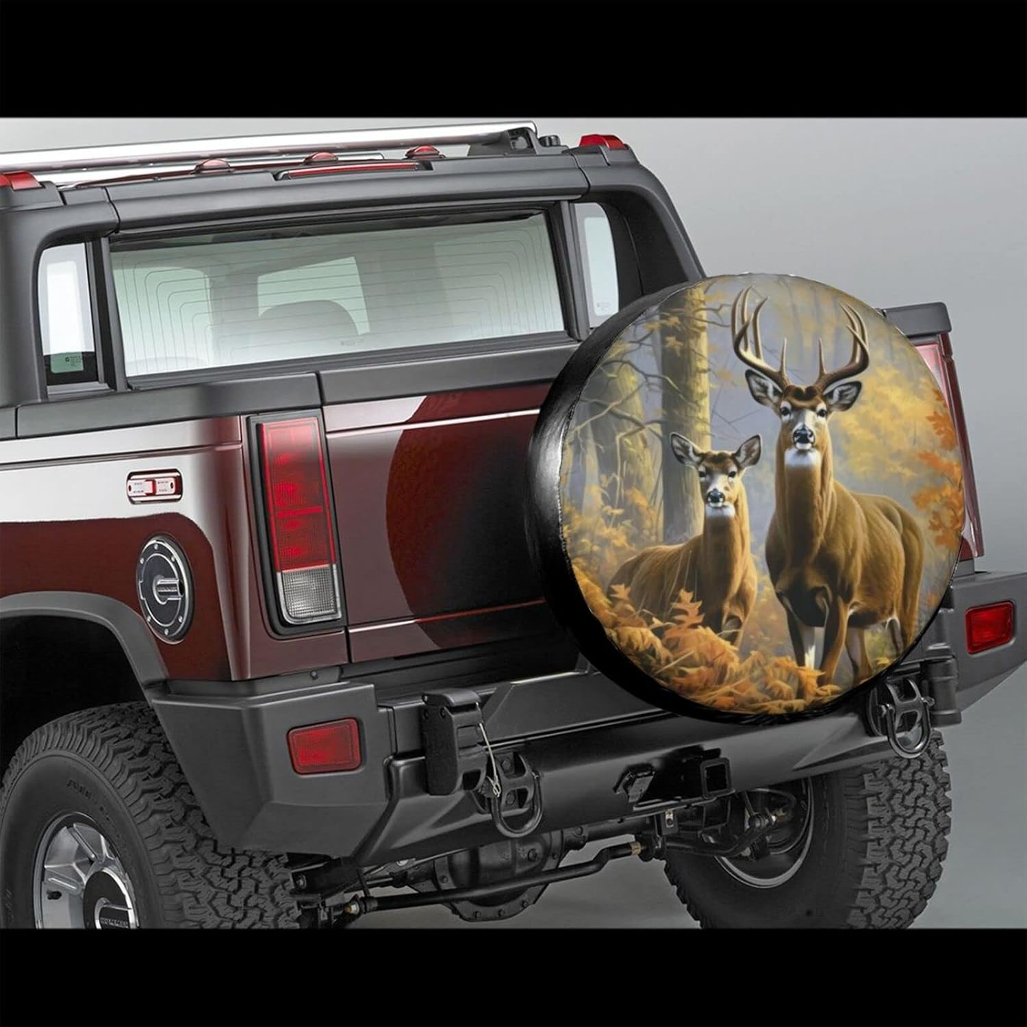 Rv Spare Tire Covers for Rv Trailers Wheel Protectors Tyre Covers Weatherproof and Dustproof Wheel Covers Universal Fit for Trailer Rv SUV Truck Travel Trailers Camper 16" - Two Deer Two Deer 16 inch (Tire Diameter 76-79cm/30-31.1in)