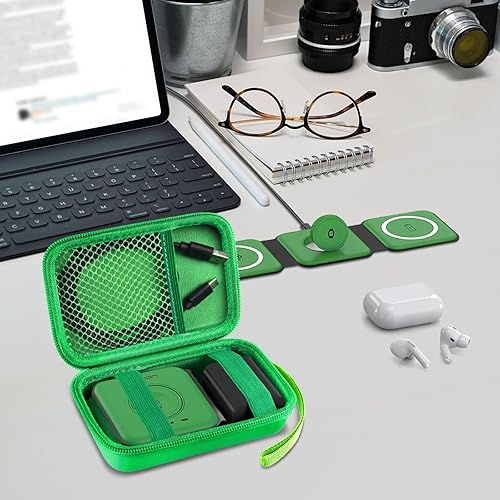 Miniatura 3 de Estuche de Viaje para UCOMX para Nanopara Rtopspara Hicoberpara Iseyyox Cargador Inalámbrico 3 en 1, Estación de Carga Magnética Plegable Soporte de