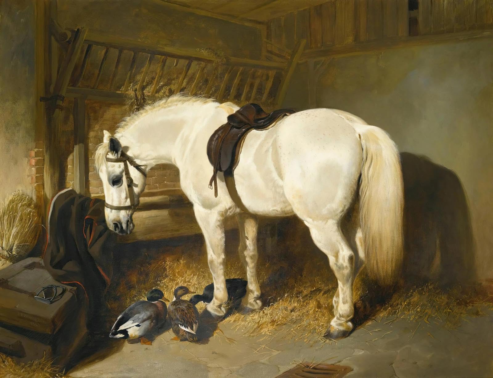 Baibexing Vintage Horse Canvas Painting Wall Art Classic Equestrian & Farm Horse Poster Prints For Rustic Home Decor A5 30X40Cm Unframed