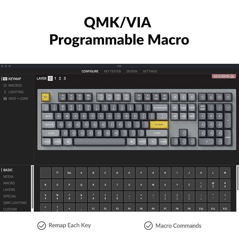 Amazon.co.jp: Keychron Q6 有線カスタムメカニカルキーボード