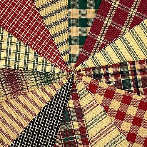 40 Rustic Christmas Charm Pack, 5 Inch Precut Cotton Homespun Fabric Squares By Jcs #TOP7