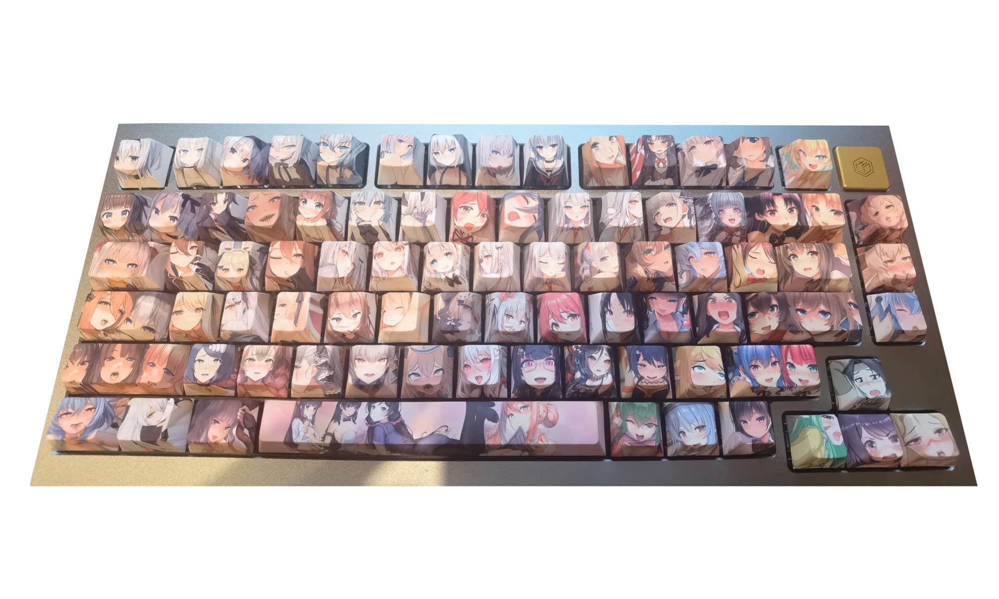 Set KeyCap Ahegao, 108 Tasti OEM Profile Dye-Sub Japanese Anime PBT Keycaps for Cherry MX Switch Custom Mechanical Gaming Keyboard