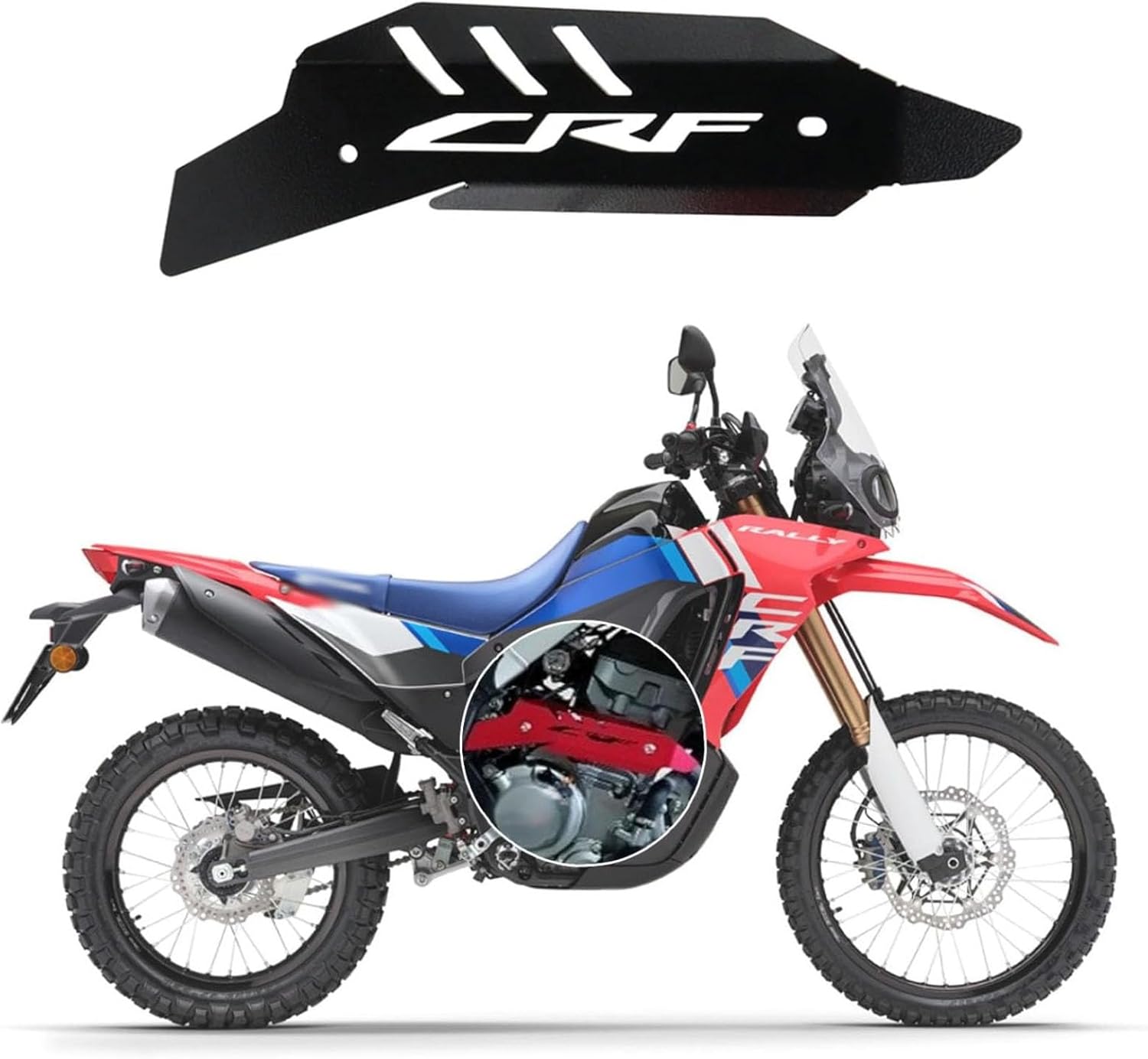 Suitable for CRF300L/Rally crf300l/rally 2026 2025 2024 exhaust pipe insulation anti-scalding protective cover exhaust decoration aluminum alloy metal insulation mesh cover (Black)