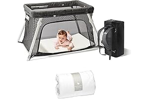 Guava Lotus Travel Crib Bundle with Quilted Sheet and Mattress