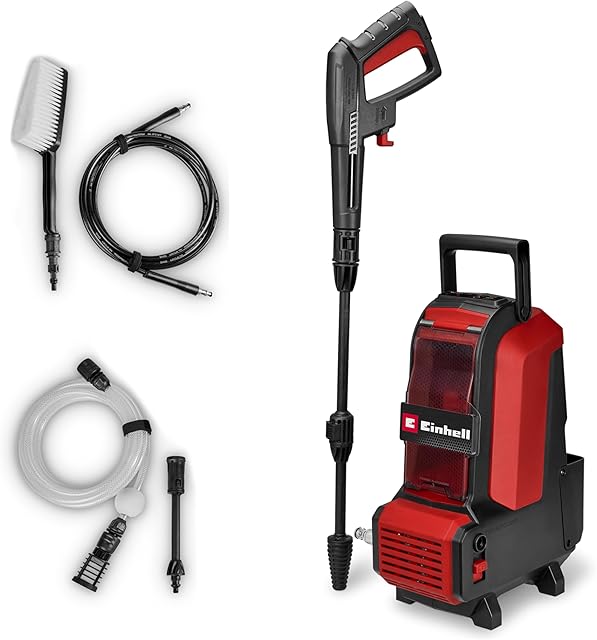 Einhell Einhell Akku-Hochdruckreiniger HYPRESSO 36/105 Power X-Change (36 V, 105 bar, 270 L/h, 4 m Hochdruckschlauch, 5 m Saugschlauch, inkl. 2X Düsen, Waschbürste, Lanze, ohne Akkus) — Hochdruckreiniger