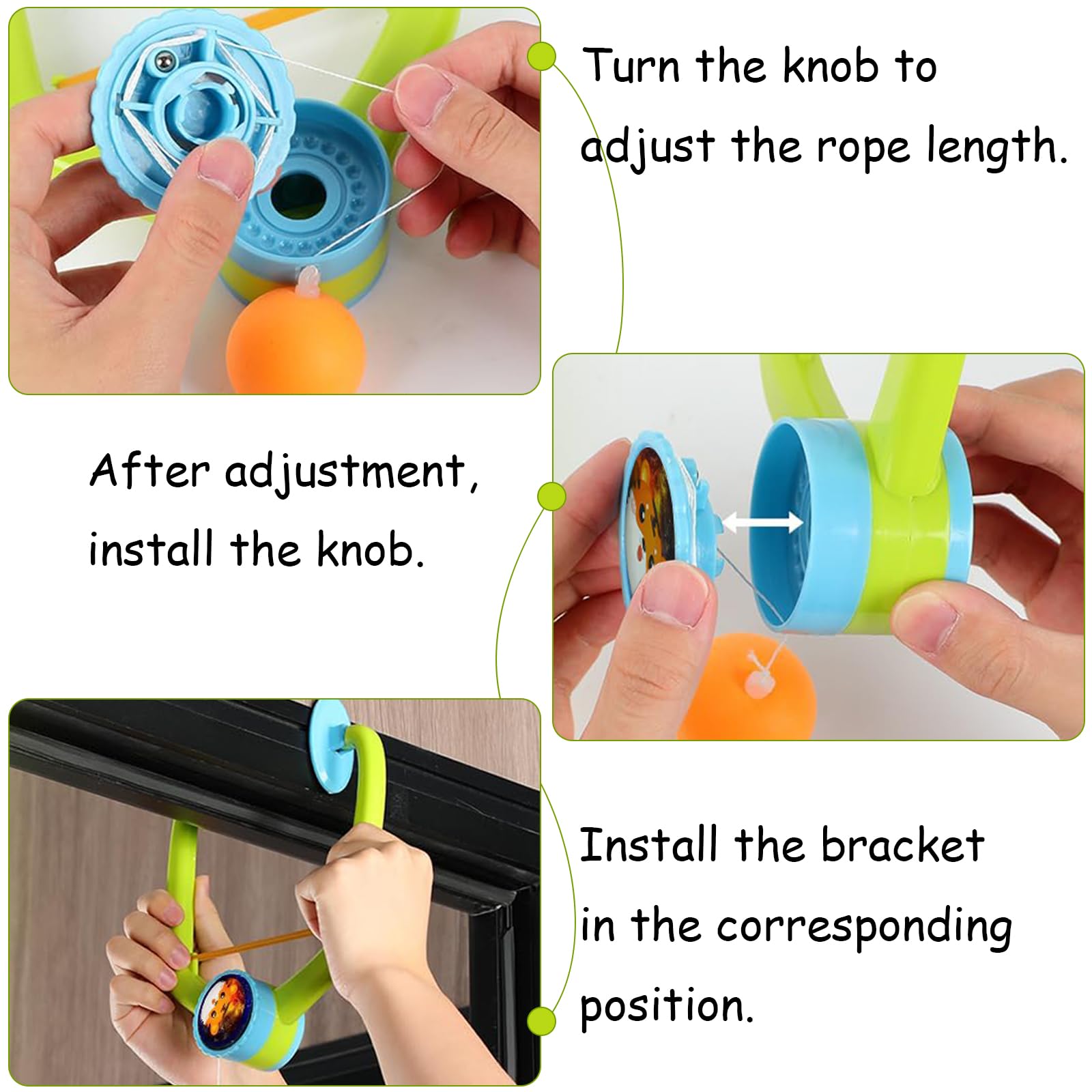 Set di Allenatore da Ping Pong, Ginnico da Set Ping Pong Indoor Hanging Regolabile, Allenamento per Sospeso, Door Game Accessori per Il Tennis da Tavolo