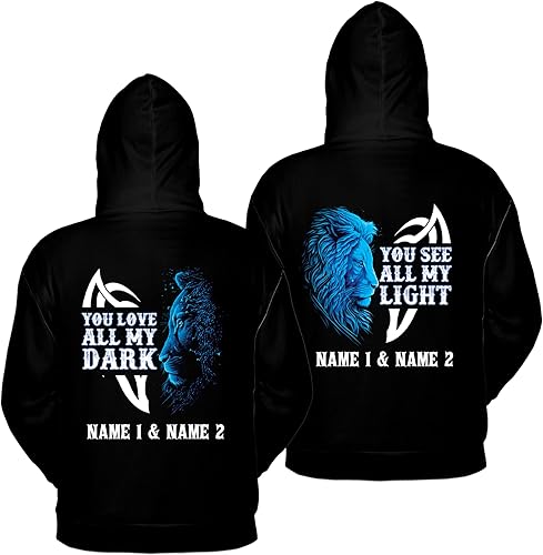 Tippsy LLC Store - Sudadera con capucha y camiseta unisex de calavera para parejas, sudaderas con capucha de calavera personalizadas