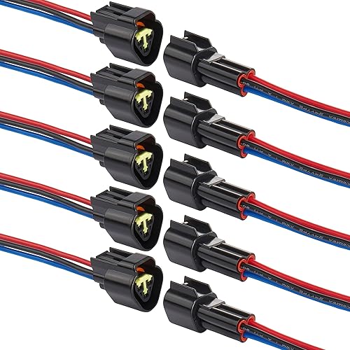 Miniatura 6 de Conectores impermeables de 2 pines, conector de cable eléctrico impermeable de 16 AWG, macho hembra de desconexión rápida para automóvil, camión,