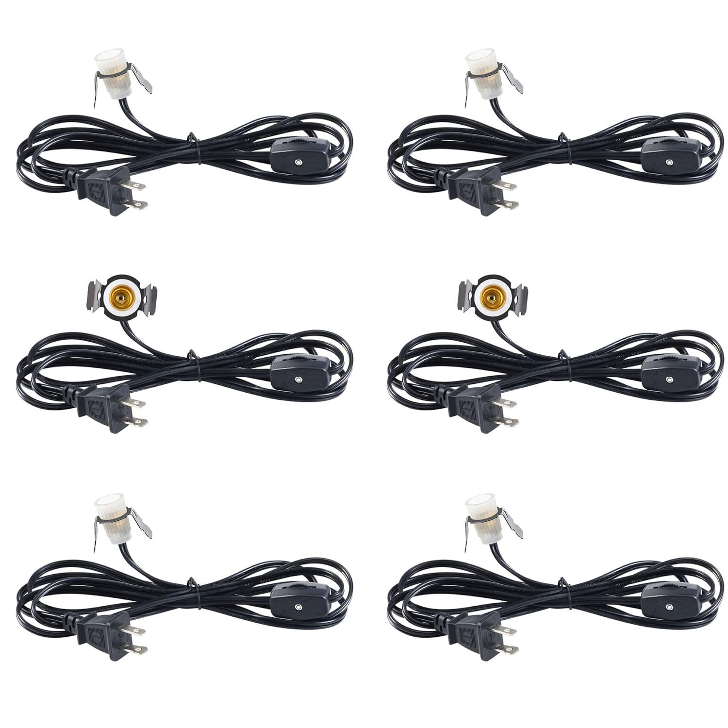 Single Salt Lamp Cord Replacement, ULListed E12 Blow Mold Light Socket