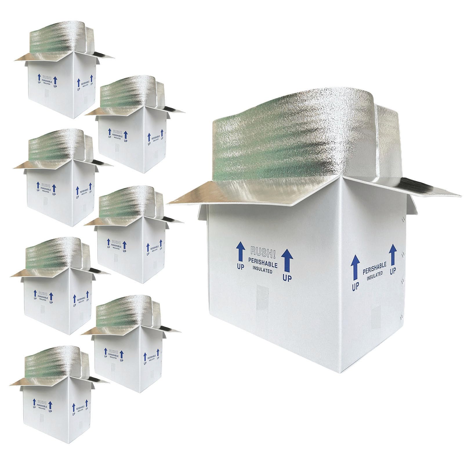 Scatola di spedizione isolata, 48,3 x 30,5 x 40,6 cm, refrigerante deperibile per alimenti surgelati, scatole di polistirolo per spedizioni a freddo deperibili Imballaggio cartone isolato con