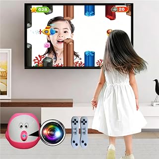 YRPRSODF Spielekonsole für Kinder und Erwachsene, HD-Videospielsystem mit 100+ Spielen, 17 Kamera-AR-Spielen, 2 Gamecontrollern, TV PC Spielzeuggeschenk für Jungen und Mädchen ab 3 Jahren