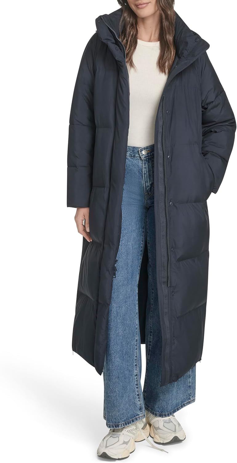 Levi's Women's Cloud Puff Hooded Extra Long Puffer Jacket