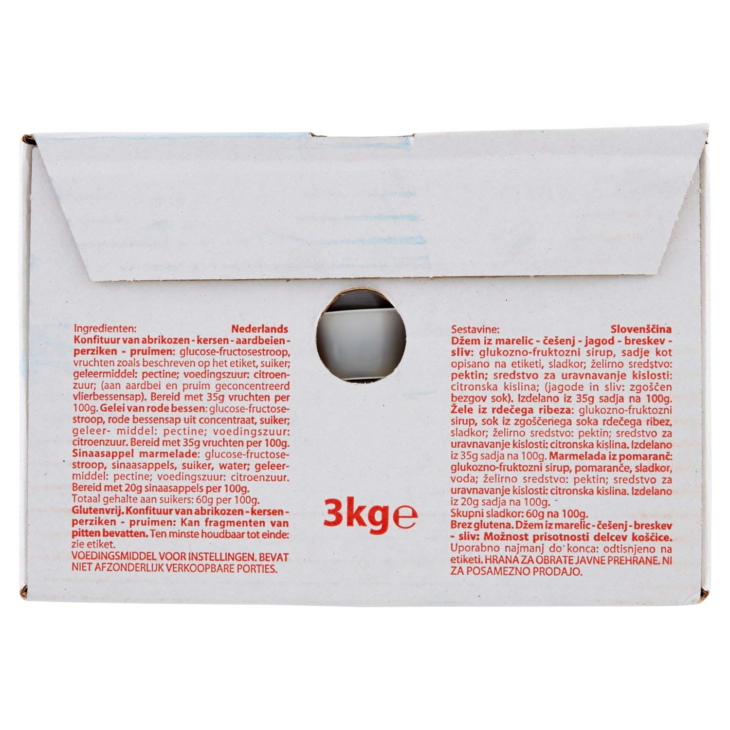 Viva Confettura Assort.Frag/Alb/Ciliegia/Pesca Monodose Gr25x120 - Grande Formato, 3000g