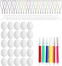 Kit de decoração de ovos de páscoa | Kit de colorir ovos de páscoa brancos - Kit decorativo criativo de artesanato de tintura de ovos de Páscoa para meninos e meninas Ngumms