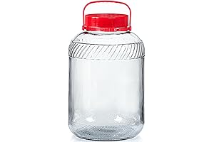 Ulrta Large 4 Gallon Glass Jar with Lid & Handle
