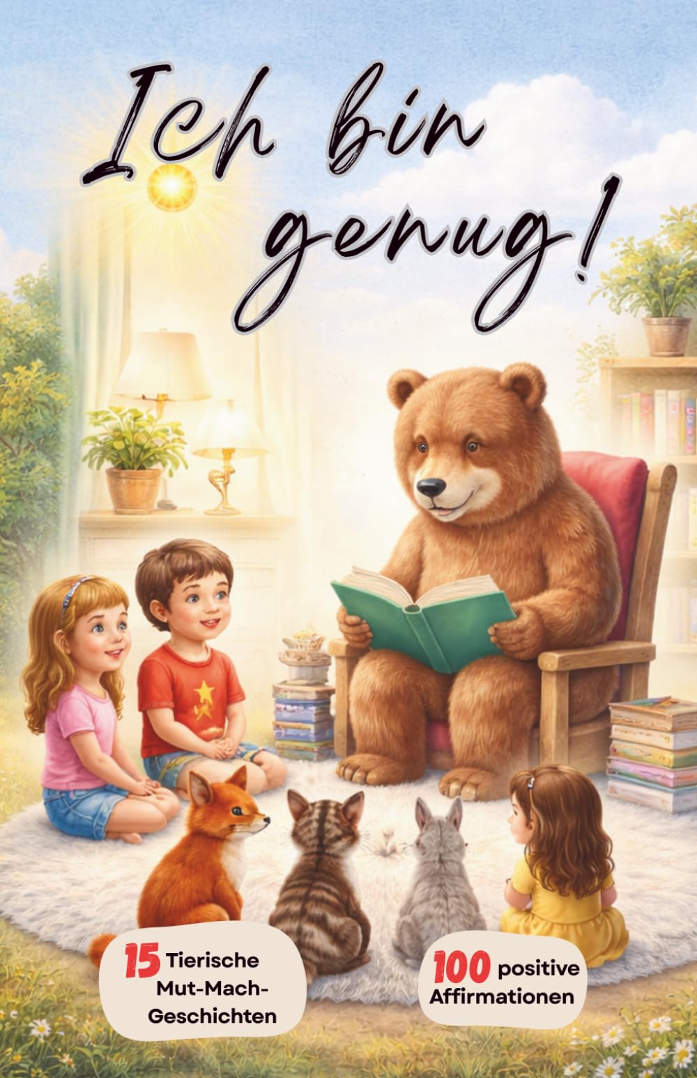 Ich bin genug! Kinderbuch: Mit 15 tierischen Mut-Mach-Geschichten; positive Affirmationen und Alltagstipps für Mut, Selbstbewusstsein und Selbstliebe; Kinderbuch ab 4 Jahre