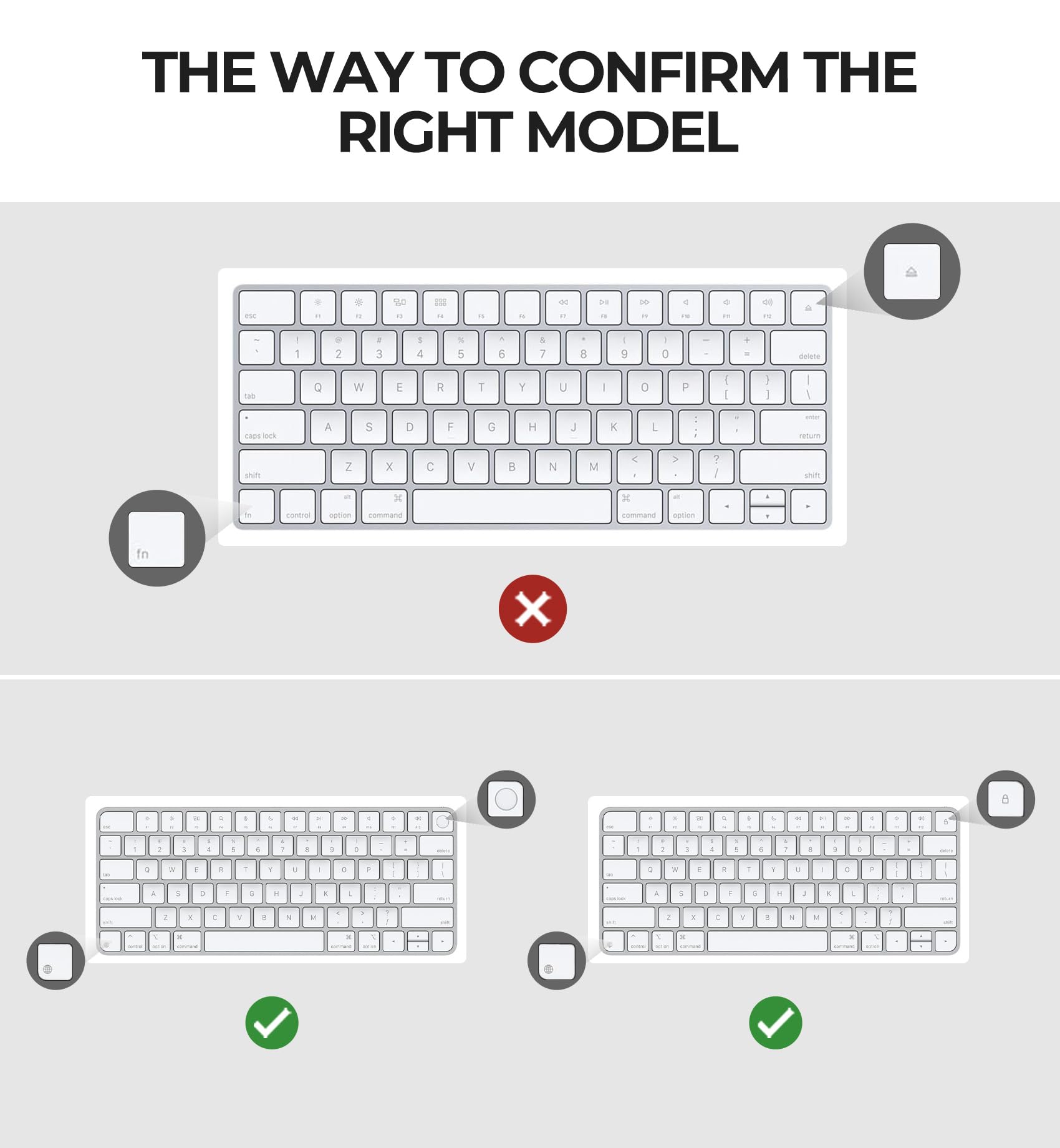 Dexnor Funda para Apple Magic Keyboard con Touch ID/tecla de bloqueo 2021/2024, funda rígida de almacenamiento de viaje a prueba de polvo, funda protectora de cuero para teclado con cierre magnético