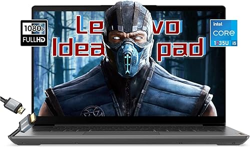 Lenovo IdeaPad 3i - Laptop de 14 pulgadas, Intel Core i5-1235U, pantalla Full HD 1080P, 16 GB de RAM, SSD de 512 GB, Windows 11 Home, con cable HDMI