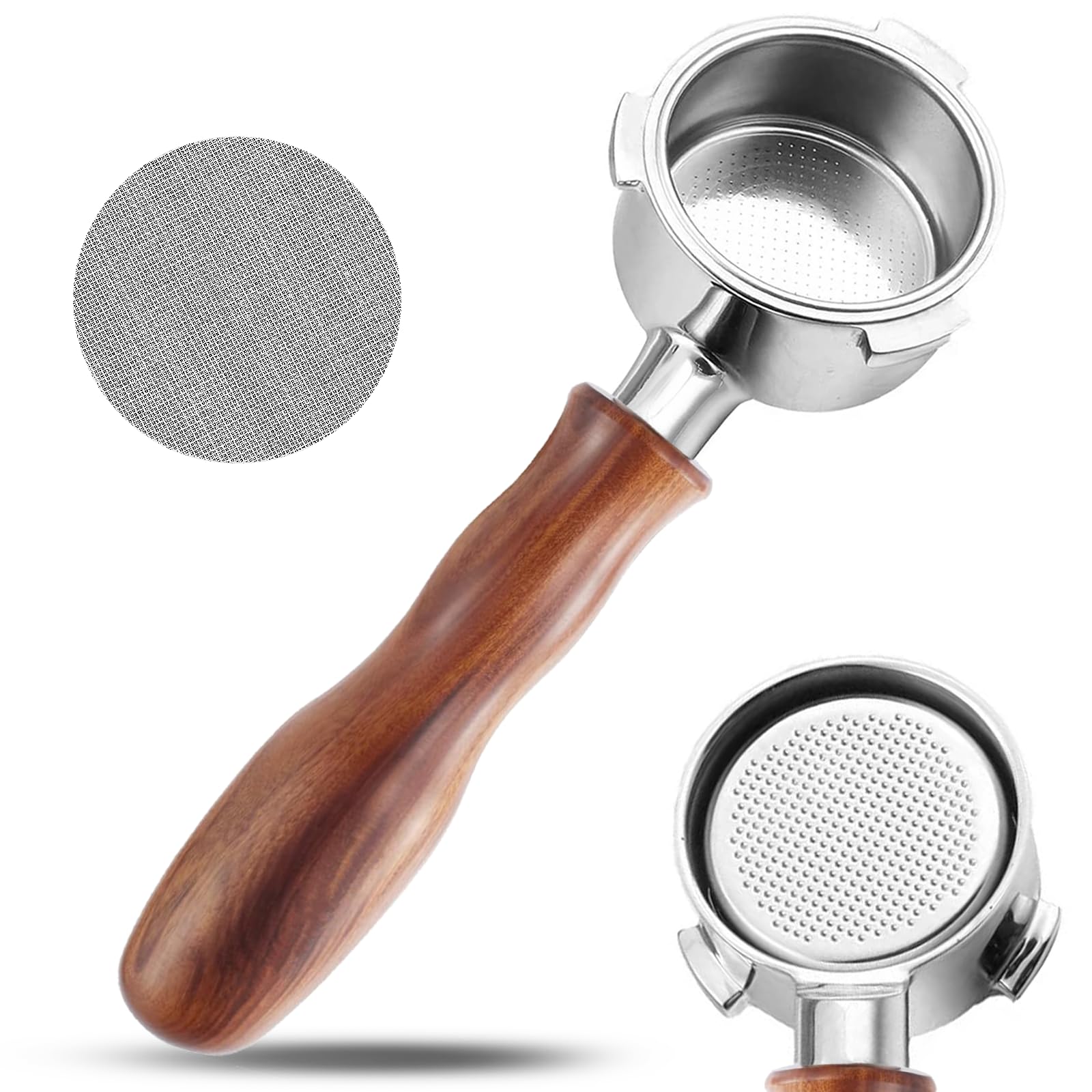 Amazon.com: 51mm Bottomless Portafilter with Puck Screen, 3 Ears