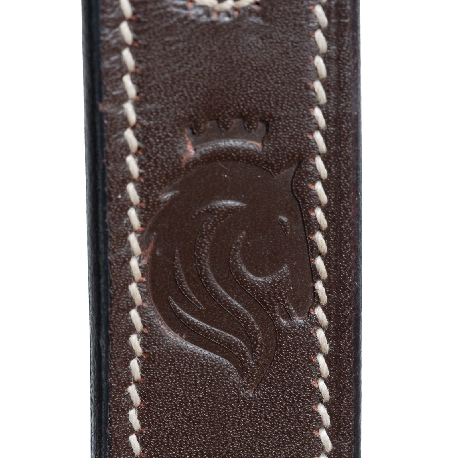 Equinavia Saga - Martingala ajustable de cuero con herrajes de acero inoxidable
