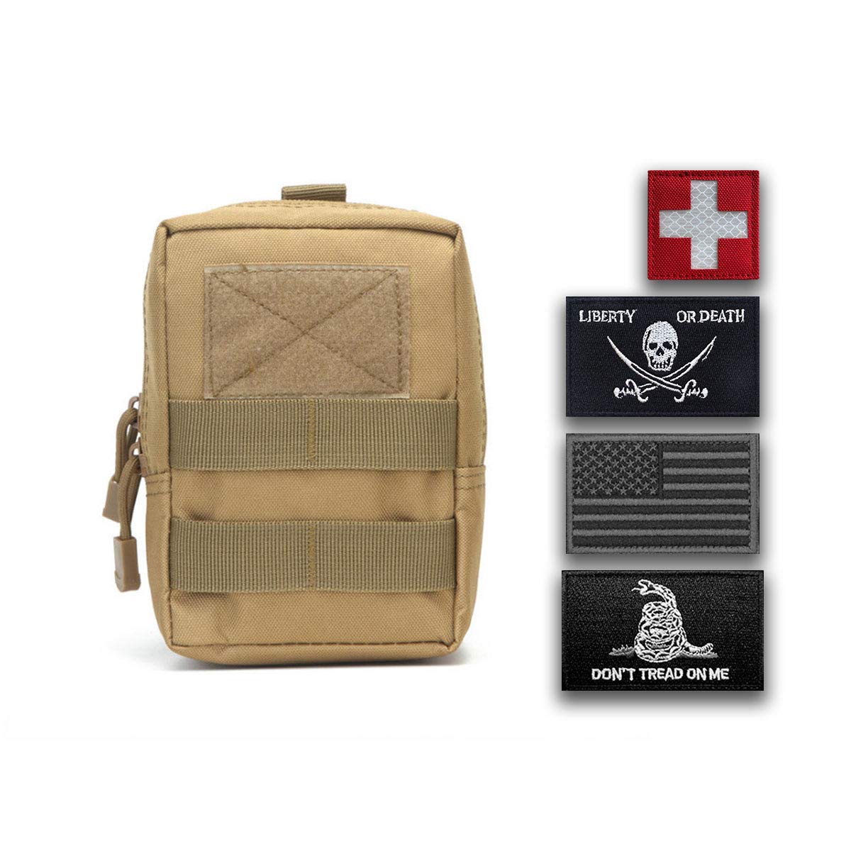 Uphily Tactical Molle Pouch with 4 Patches