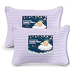 Utopia Bedding Toddler Pillow (Lavender, 2 Pack), 13x18 Pillows for Sleeping, Soft and Breathable Cotton Blend Shell, Small Kids Pillow Perfect for Toddler Bed and Travel (Intended for Age 2 and up)