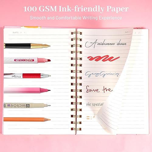 Miniatura 11 de Yoment Cuaderno de espiral con puntos y viñetas de 8.5 x 11 pulgadas, tamaño A4, cuadrícula de puntos grandes, papel de punto grueso de 3.53 oz/m²