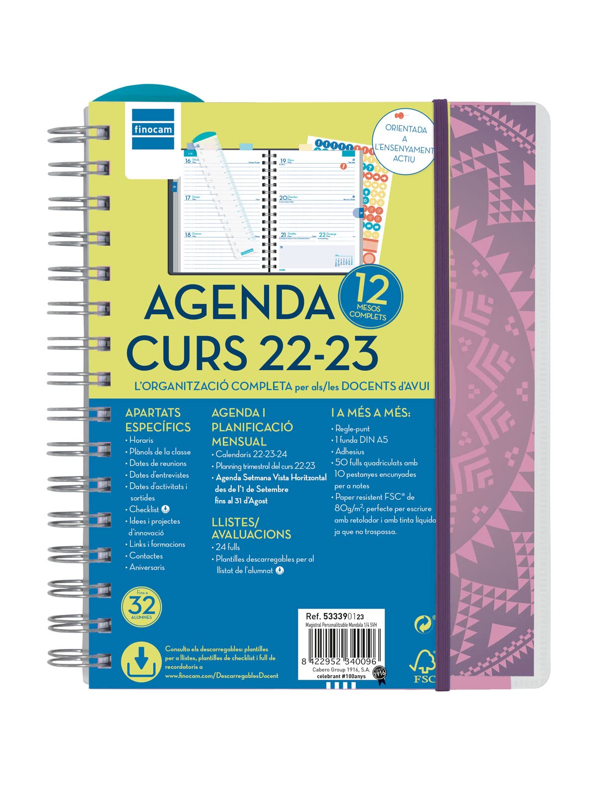 Finocam - Agenda Cool 2023 2024 Semana Vista Horizontal Septiembre 2023 Junio 2024 Curso Lectivo Julio Y Agosto Resumidos Selva Catalan