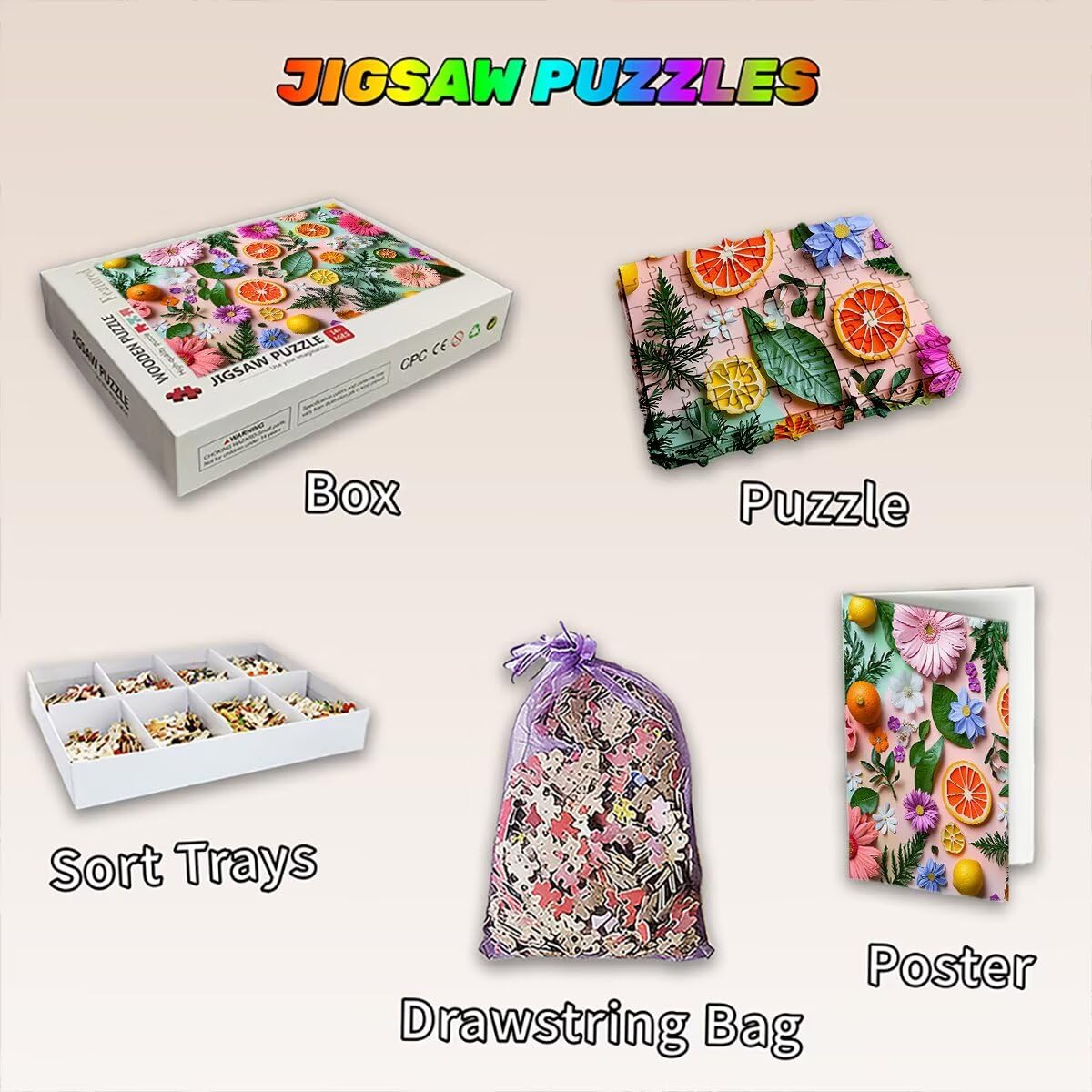 Puzzle 1500 elementów dla dorosłych, puzzle 1500 elementów fabrycznych, puzzle kwiatowe dla dorosłych z wykwintnym pudełkiem do pakowania, gry edukacyjne, duże drewniane puzzle na prezent dla kobiet