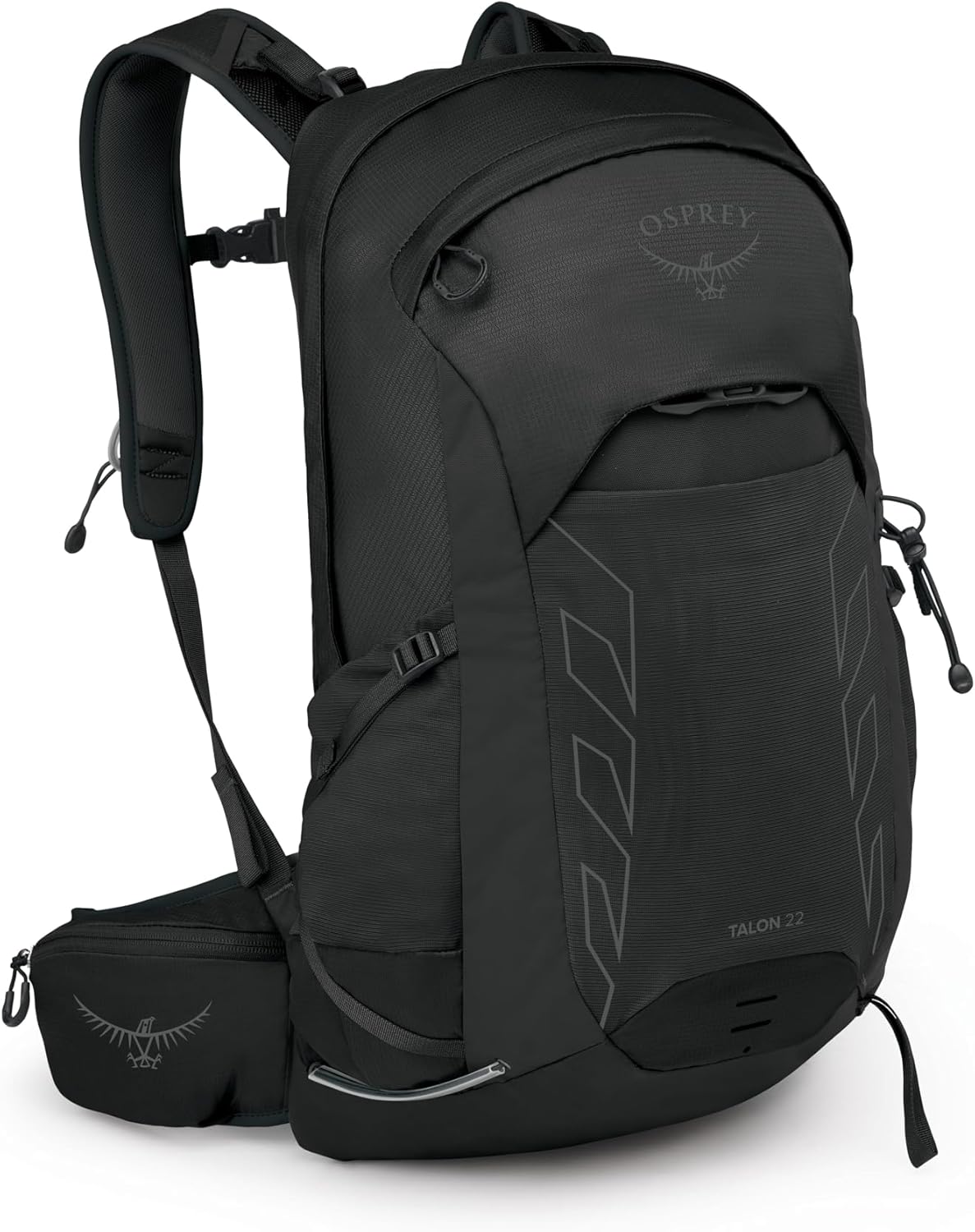 Osprey Talon 22L Men's Lightweight Hiking Backpack - Small Daypack for Travel & Camping, Black/Coal Grey 22L Black/Coal Grey