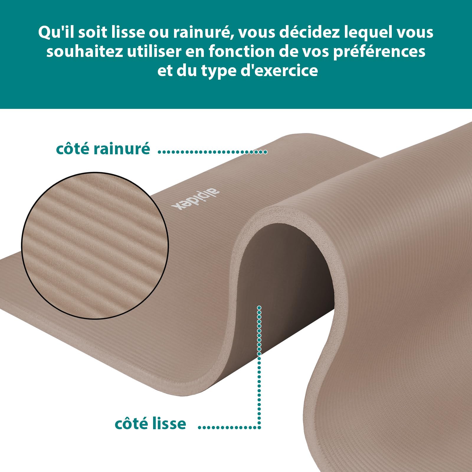ALPIDEX Tapis de Yoga Épais 1,5 cm 3 Largeurs E-Book Matelas Sport Gymnastique Antidérapant sans Phtalates Sangle Transport Pilâtes Gym Aérobic Stretching Entraînement