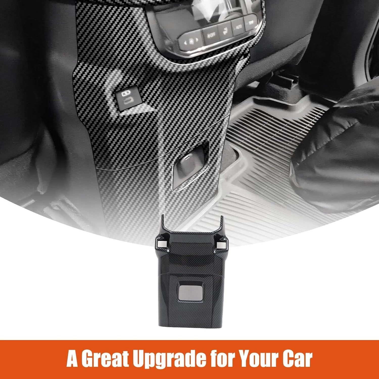 Rear Air Condition Vent Outlet Rear Defense Kick Outlet Compatible with Toyota Grand Highlander 2024 2025 2026 Fit for 2024-2026 Grand Highlander ABS Accessories-Carbon Fiber
