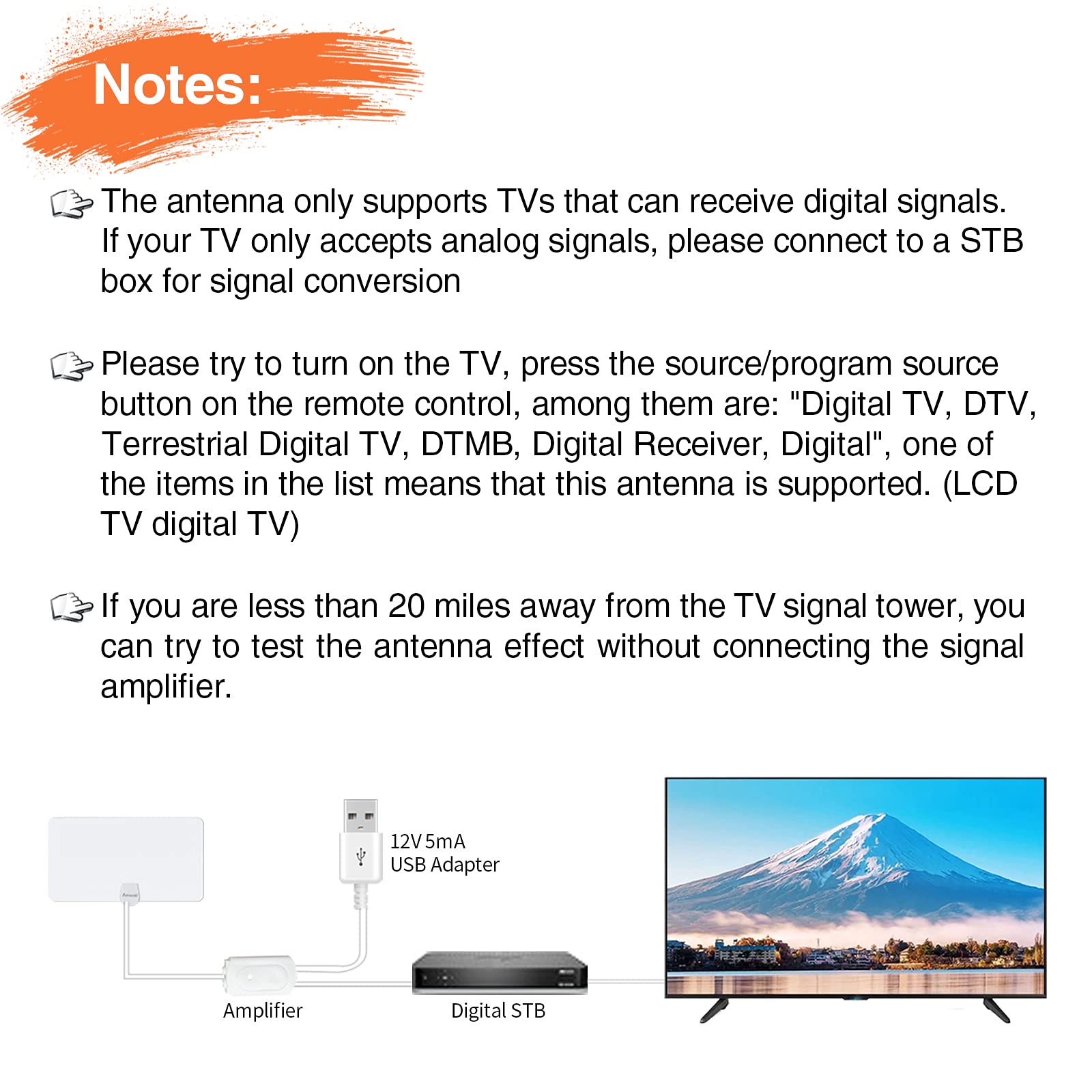 Ready Stock Jtweb Hdtv Digital Tv Antenna Indoor Aerial Hd Freeview Signal Amplified Thin 980 Mile Shopee Singapore