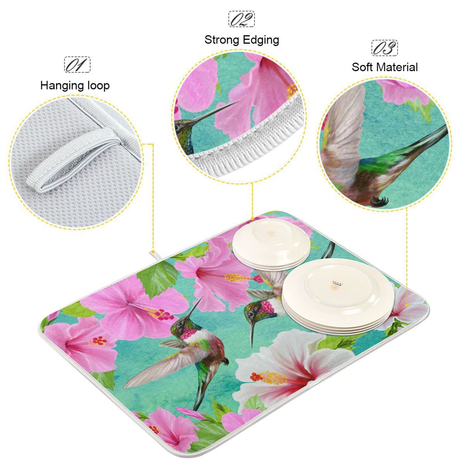 Tapis De Séchage En Polyester Pour Comptoir De Cuisine Antidérapant  à La Chaleur Tapis Drainant Super Absorbant Avec  En Caoutchouc Pour Les Restaurants Et Les Cafés G 601099618462518