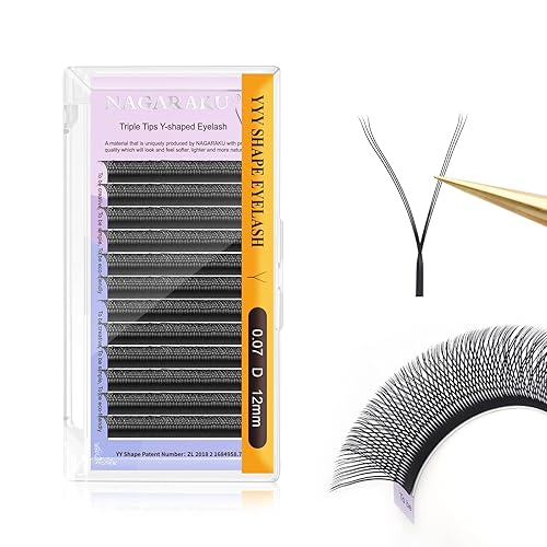 Miniatura 163 de NAGARAKU YY Extensiones de Pestañas de Alta Capacidad 54 Filas 0.07 D Rizado 7-15mm Longitud Mixta Suministros Y Pestaña 4D Volumen Ruso Cruzado YY