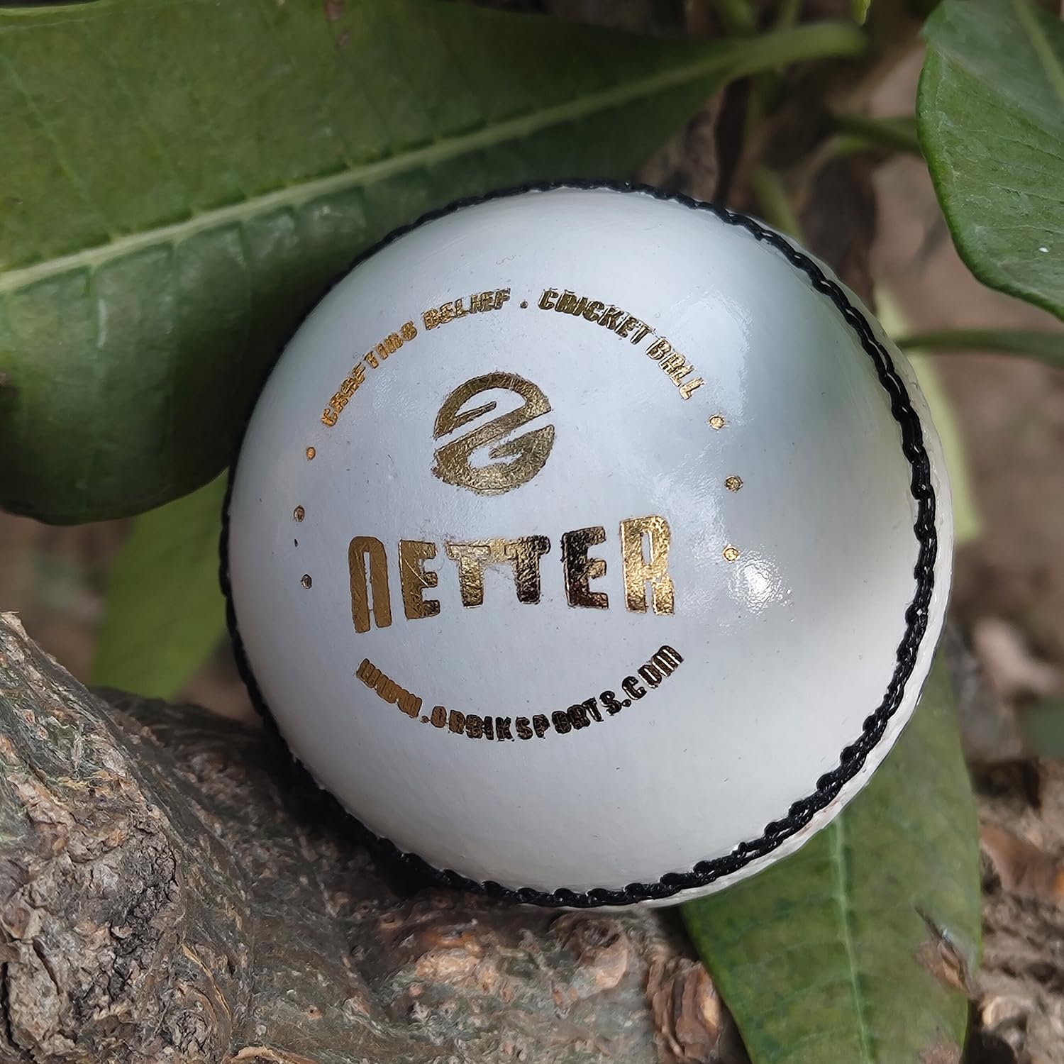ORBIK Netter‑20 (2-Piece) Leather Cricket Ball – White, Hand Stitched, Suitable for Knocking, Daily and Practice Matches-image-8