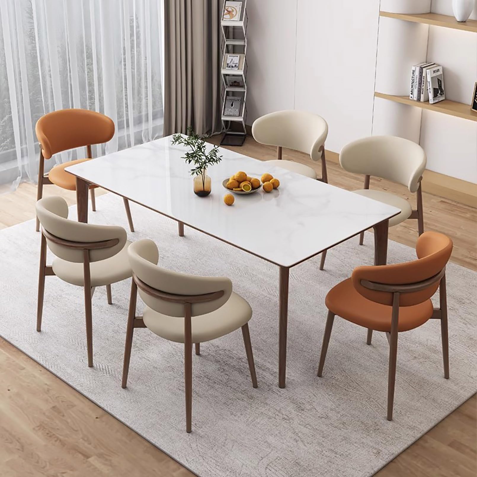 Populus Set Di 2 Sedie Da Pranzo In Legno Massello Con Imbottitura In Flanella - Ergonomiche E Resistenti (Fino A 113 Kg) - 4