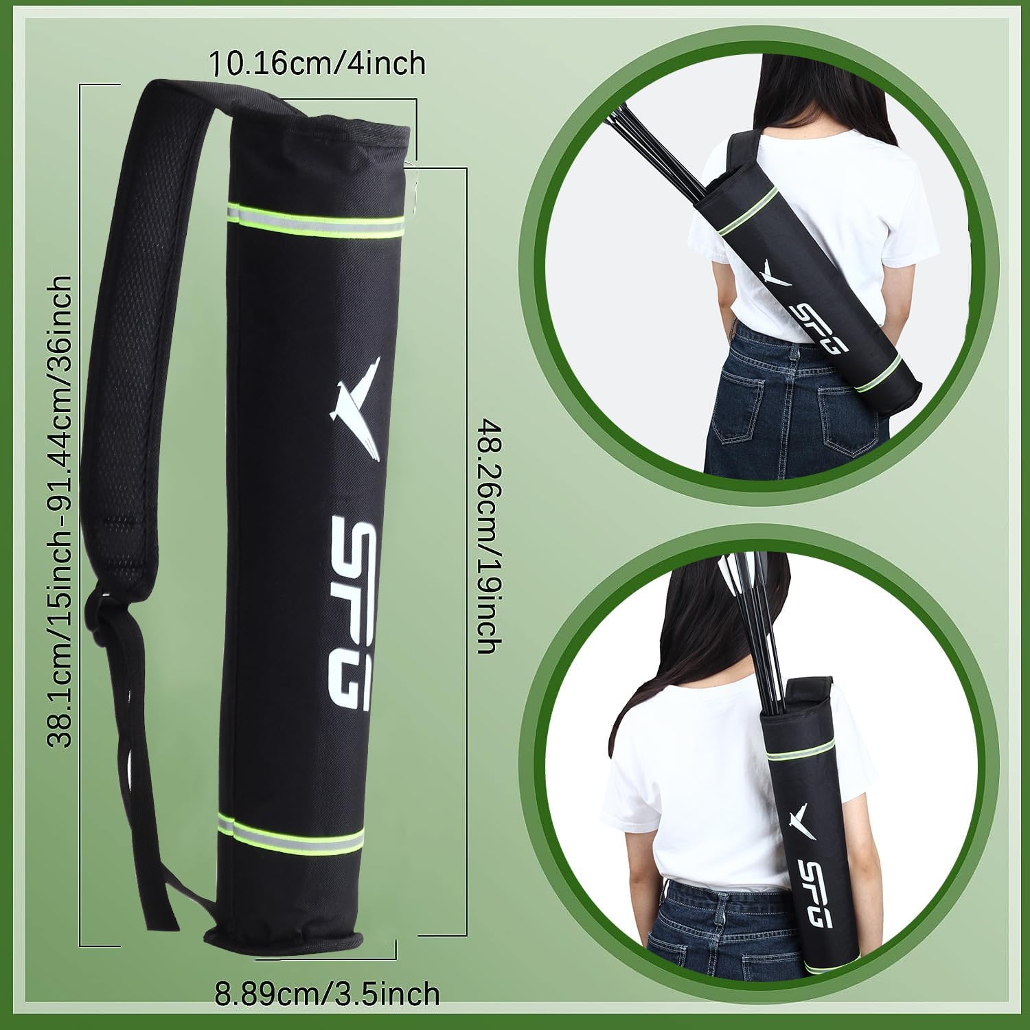 4Pcs Archery Protective Gear Bundle for Beginner Target Shooting | Archery Leather arm guard & gloves, back quiver, rubber arrow puller, adjustable fit, universal size, for target practice