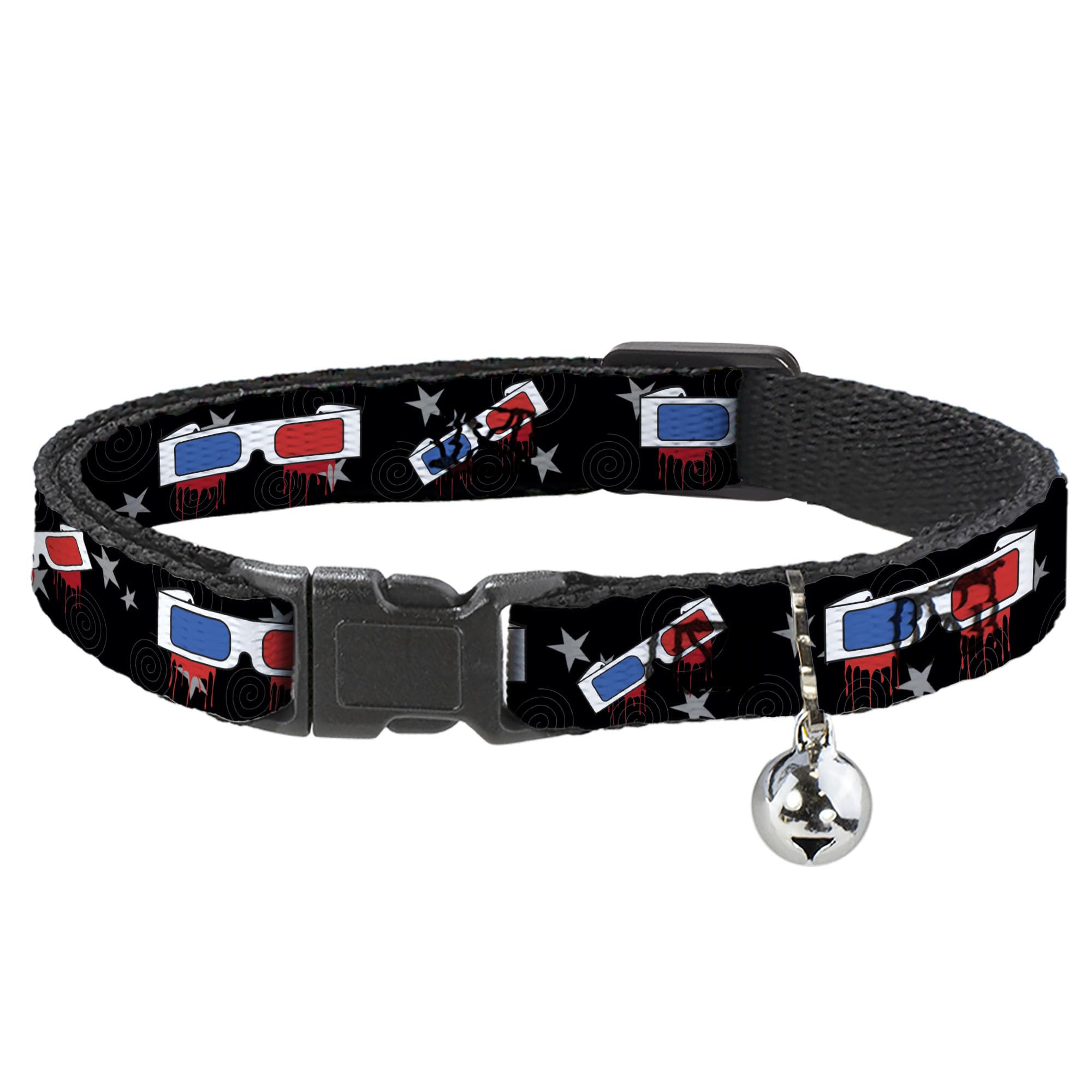 Collar para gato ajustable mediano de 20-30 cm con hebilla de seguridad breakaway retro 80 s