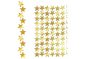 1200pcs Gold Sticky Stars, Delightful Rewards Encouraging Excellence