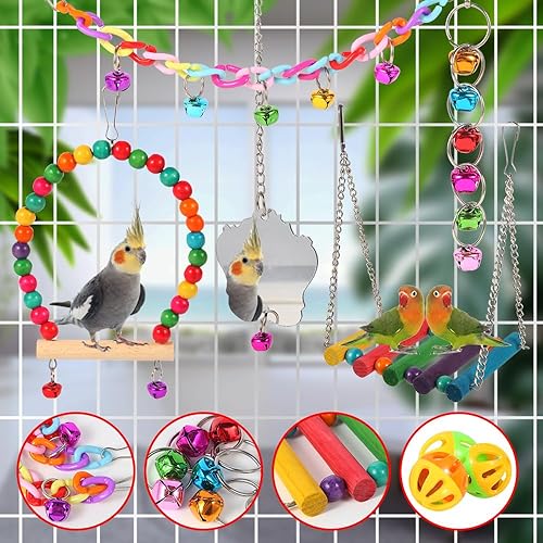 Bird Toys for Parakeets, Parrots, Conures, Cockatiels, — detail view