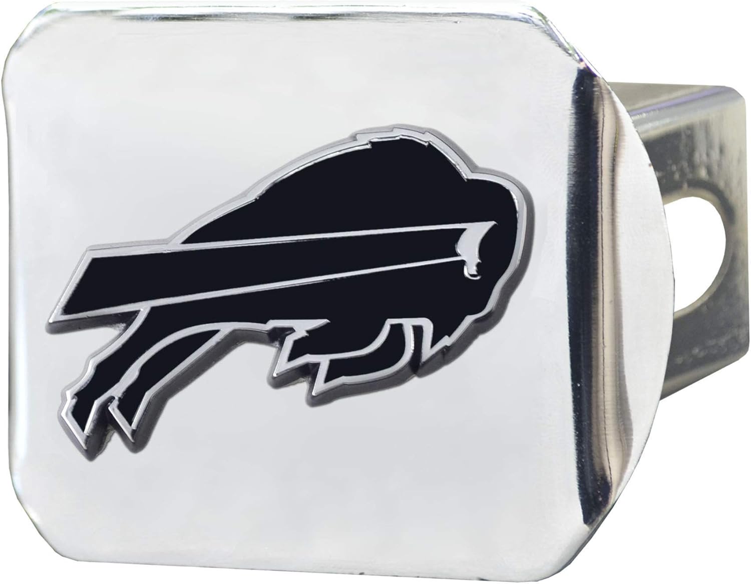 Buffalo Bills NFL Chrome Hitch Cover with 3D Chrome Team Logo by FANMATS - Unique Team Logo Metal Molded Design – Easy Installation on Truck, SUV, Car - Ideal Gift for Die Hard Football Fan
