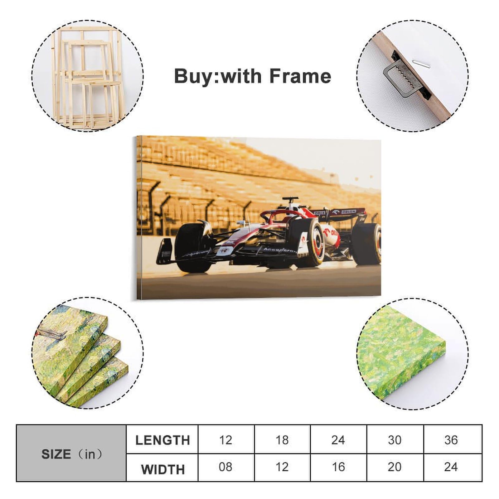aaaaab F1 plakaty wyścigowe druk artystyczny obraz na ścianę zdjęcie farba plakat wiszący obraz rodzina dekoracje materiały dekoracyjne do domu impreza artykuły dekoracyjne 20 x 30 cali (50 x 75 cm)