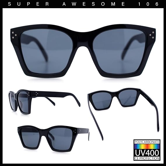 SA106 Womens Oversize Horn Rim Cat Eye Sunglasses