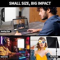 RALENO 40x40 cm Softbox Fotó Stúdió Szett LED Lámpával és Állvánnyal Portré Videózáshoz 6