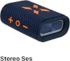 Xenon Smart Bluetooth Wireless Waterproof IPX7 RGB TWS Stereo Speaker (Navy Blue-Orange) X6703