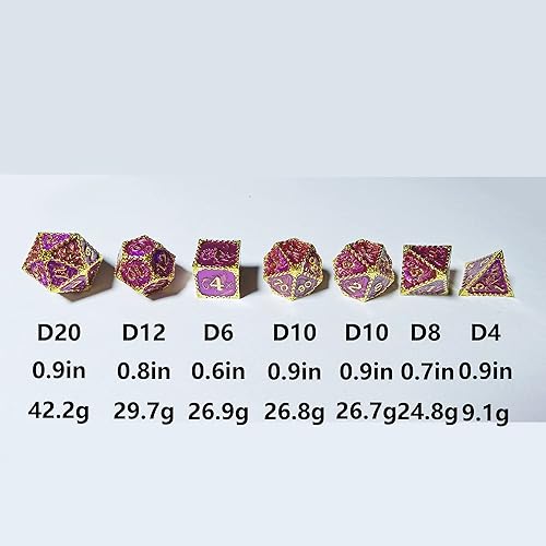 Miniatura 3 de Dados DND, dados de mazmorras y dragones (tinta)