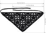 Hoyuwak Crochet Echarpe tête Bandanas Bandeaux écharpe cheveux pour femmes en tricot Floral couvre les cheveux Accessoires pour cheveux en style décor(noir)