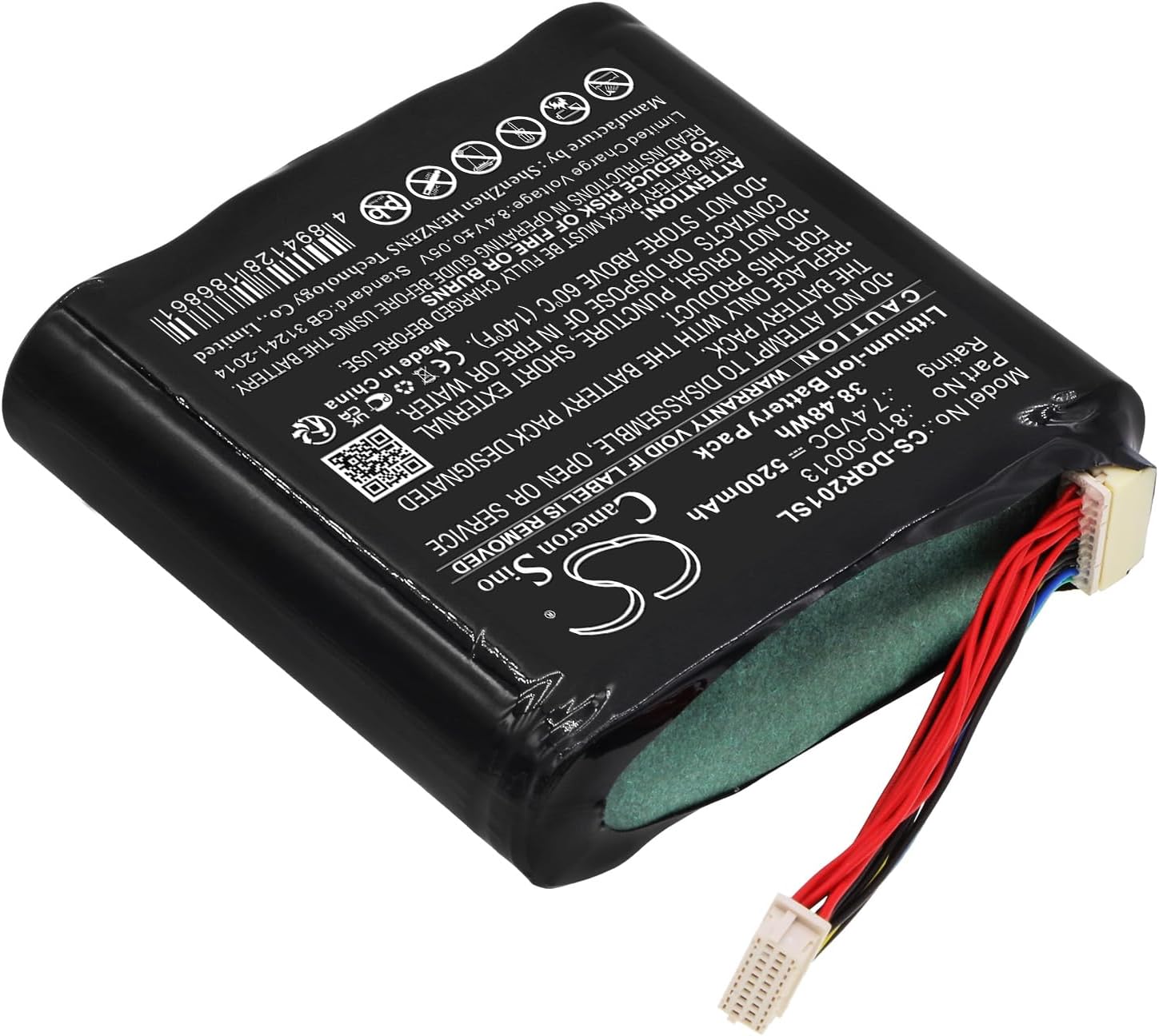 SPANN Battery Replacement for DAQRI DQR002001, Smart Glasses, Part No: 810-00013 7.4V