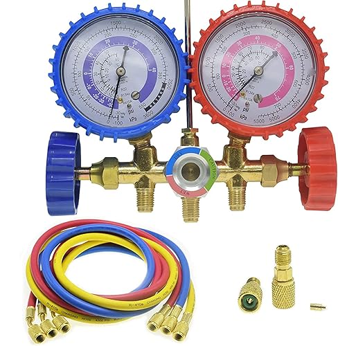 LEIMO KPARTS AC Diagnostic Manifold Gauge Set for Freon Charging,